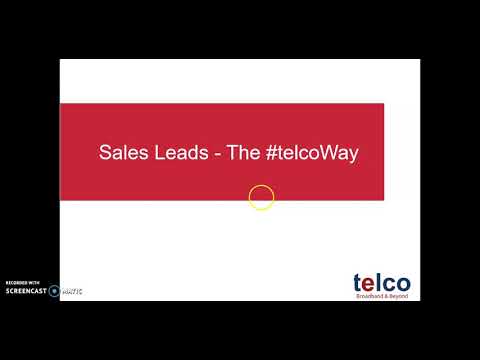 Sales the #telcoWay - Capturing Leads